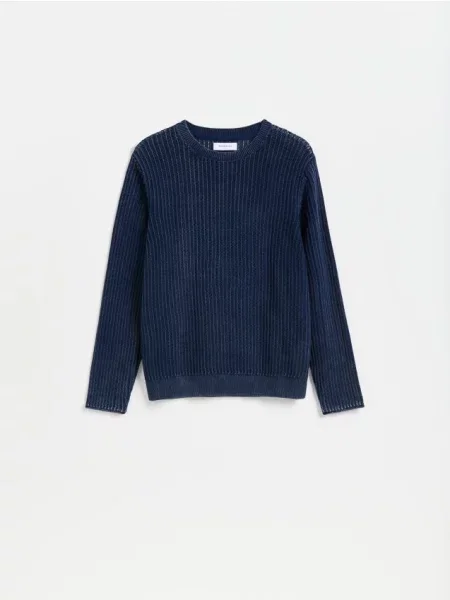 Reserved Pulover din structurat indigo