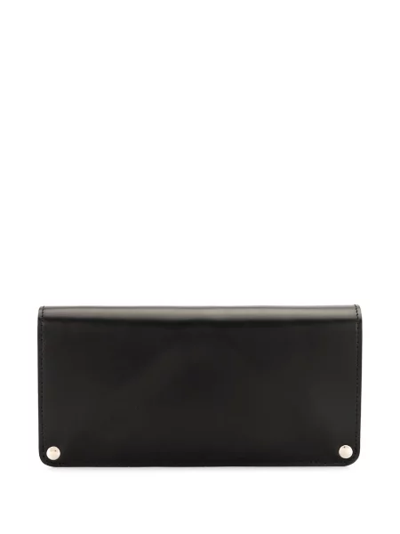 Iš natūralios odos piniginė Comme Des Garçons Wallet su spygliais juoda