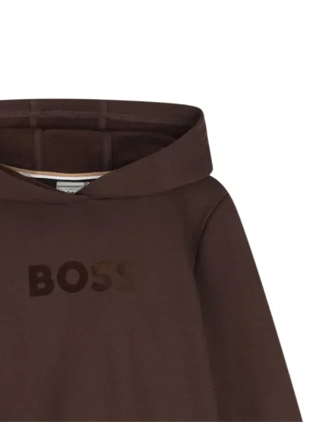 Bluza z kapturem dziecięca Bosswear brązowa