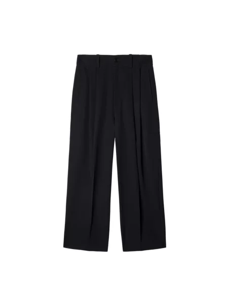 Haftowane spodnie Off-white wełniane białe