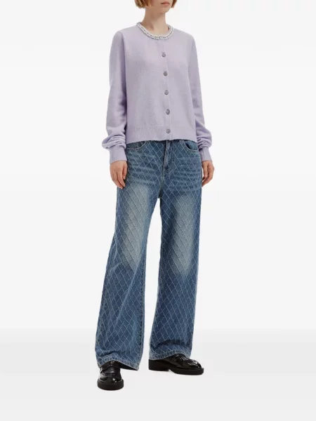 Cardigan B+ab cu perle violet