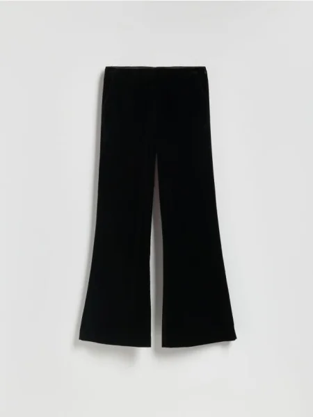 Reserved Pantaloni din velur negru
