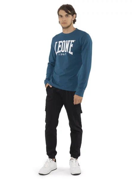 Leone Apparel koszulka z długim rękawem niebieska