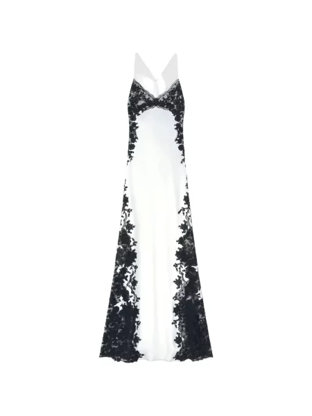 Rochie maxi Ermanno Scervino din dantelă de costum alb