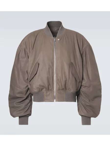 Usnjena jakna Rick Owens siva