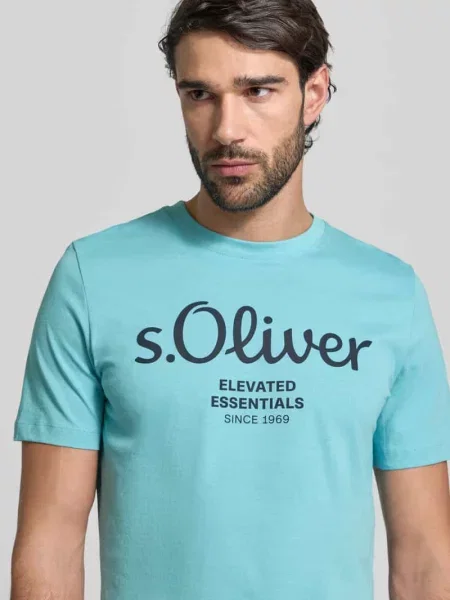 T-shirt o kroju regular fit z czystej bawełny S.oliver Red Label