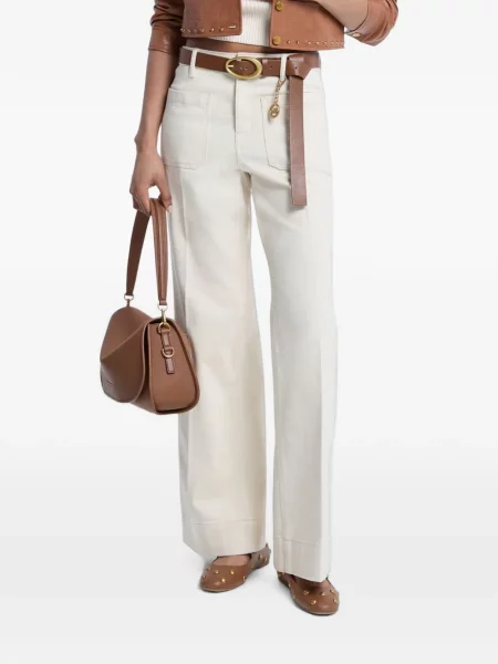 Blugi Michael Michael Kors cu autograf alb