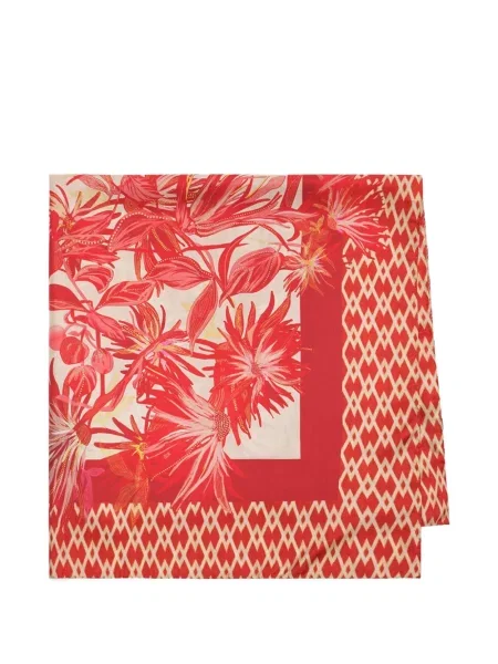 Fular Maliparmi cu model floral cu imagine roșu