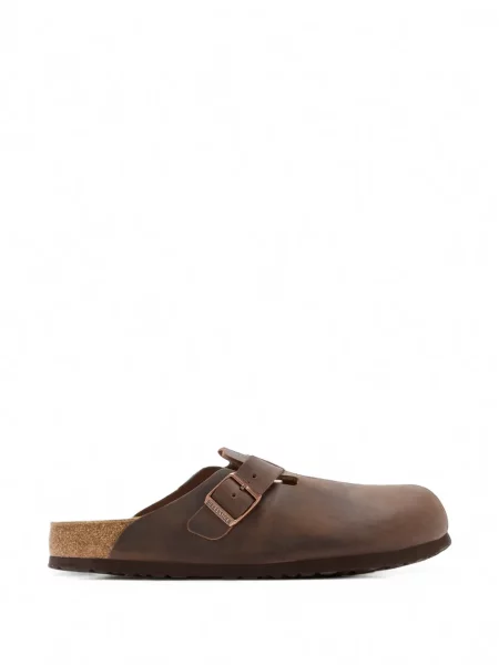 Sandale Birkenstock cu cataramă cu bretele maro