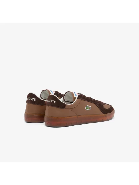 Lacoste Skórzane Sneakersy Baseshot Pro brązowy