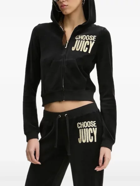 Top Juicy Couture din velur negru
