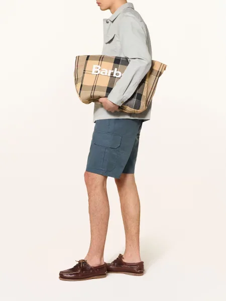 Barbour Kargo Šortky Draftmen Relaxed Fit petrolejová