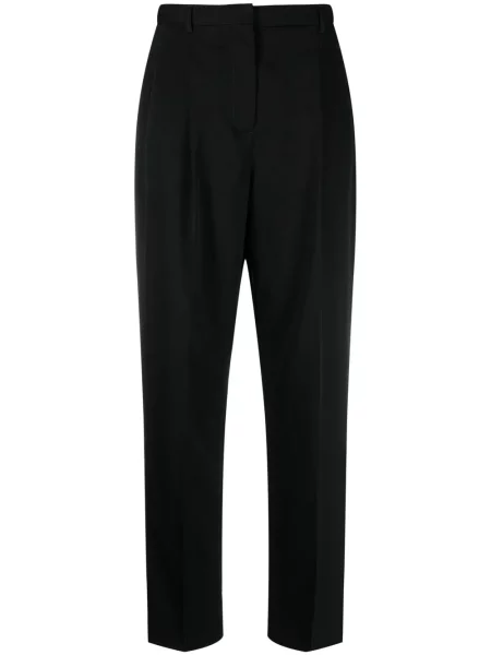 Pantaloni Tory Burch de lână plisate negru