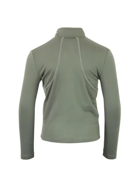 Dzieciaka longsleeve z suwakiem Peak Mountain Ecanevi zielona