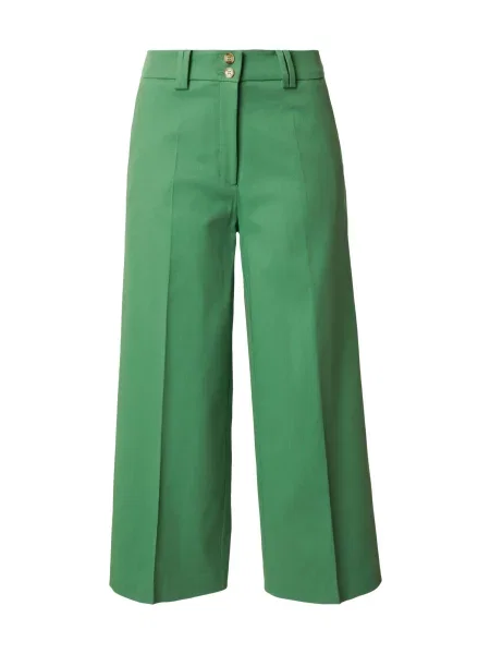 MORE & MORE Pantaloni cu dungă iarbă verde