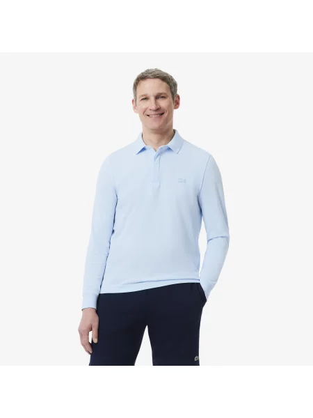 Lacoste Paris Koszulka Polo Z Długim Rękawem Regularny Krój niebieska
