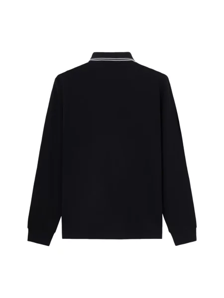 Długa koszulka polo Stone Island z długim rękawem z kamieniami niebieska