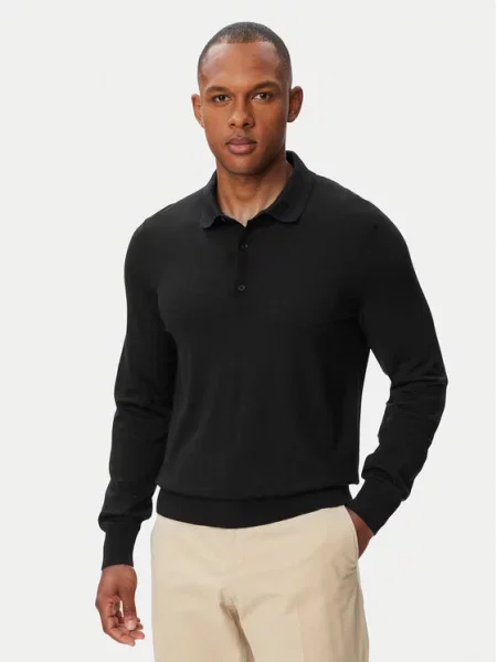 BOSS Tricou polo H-Lancione negru
