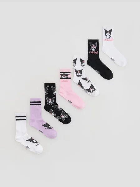 Reserved Носки 7 упаковка Kuromi різнобарвний 