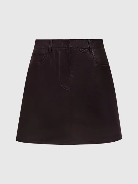 Шкіряна спідниця WKDONCIA Max Mara Weekend бордова