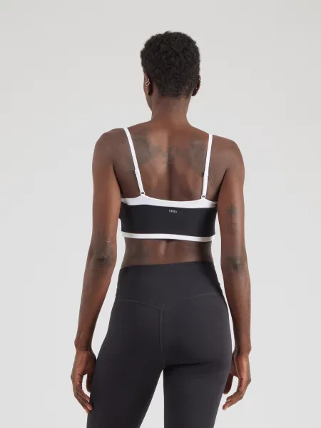 Abercrombie & Fitch Sutien sport SCULPTLUX SWEETHEART negru alb