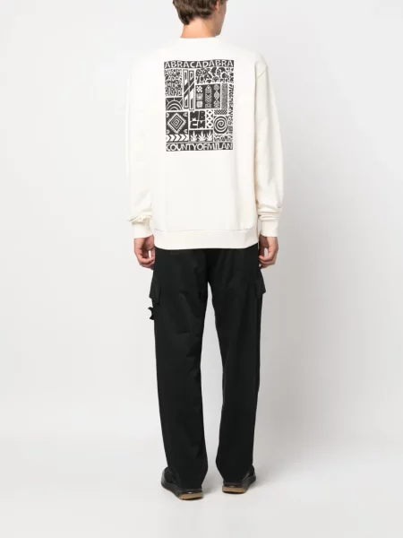 Mikina Marcelo Burlon County Of Milan s kulatým výstřihem bílá