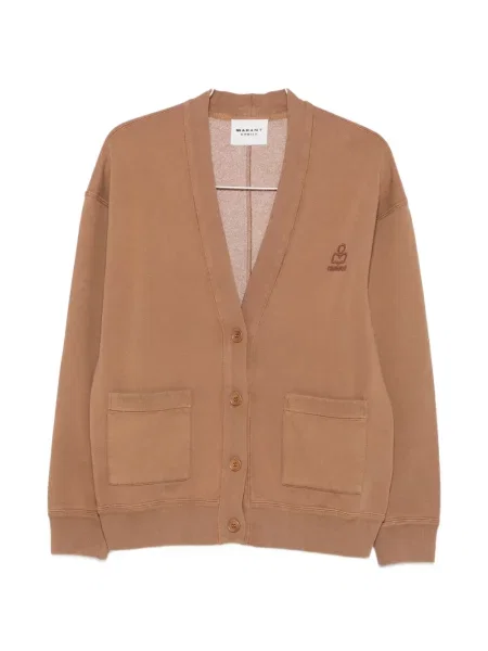 Cardigan Marant Etoile cu broderie maro