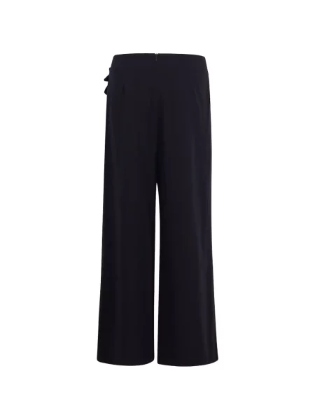 Pantaloni palazzo Jovonna plic albastru