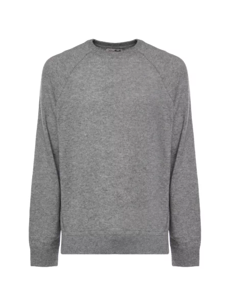 Bluza Mc2 Saint Barth wełniana z okrągłym dekoltem szara