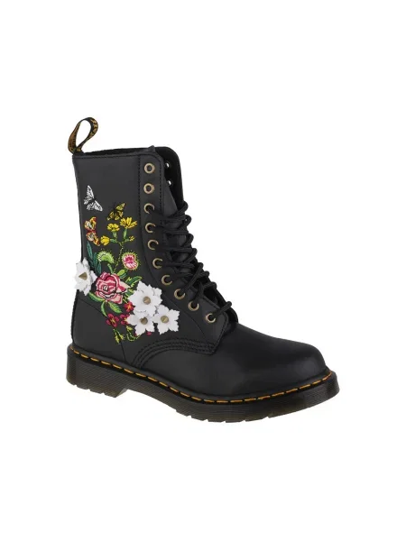 Pantofi Dr. Martens cu model floral negru