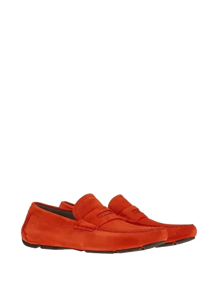 Pantofi loafer Ferragamo din piele de căprioară roșu