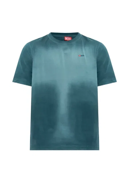 Tricou Diesel cu broderie albastru