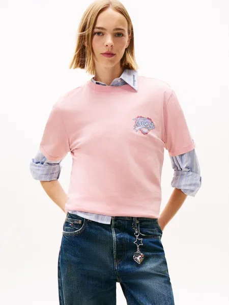 Tommy Jeans Tricou | Relaxed fit alb