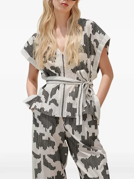 Топ Devotion с V-образно деколте бяло