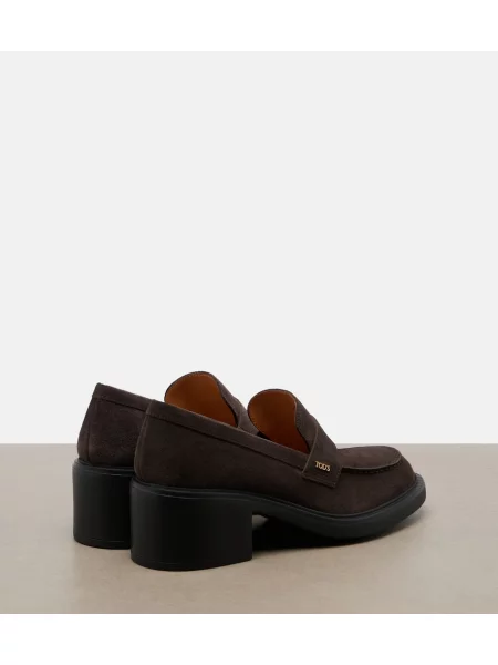 Pantofi cu toc Tod's din piele de căprioară maro