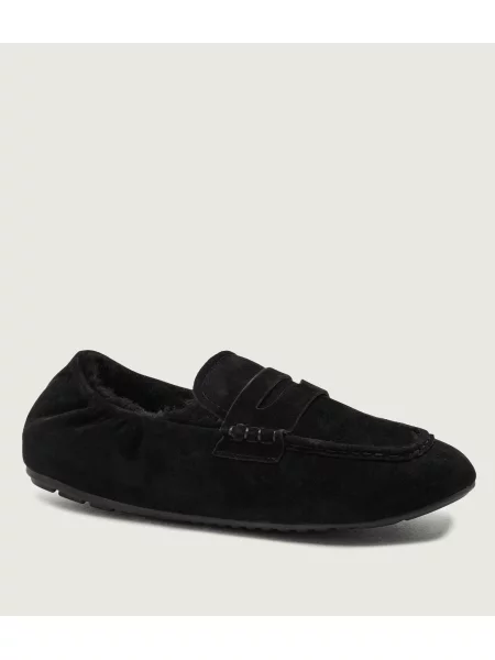 EMU Australia Căptușite mocasini Kirra Nest | piele întoarsă zamsz | cu adaos de lână | shearling negru