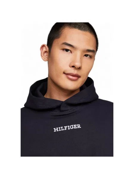 Bluza z kapturem Tommy Hilfiger z kapturem niebieska