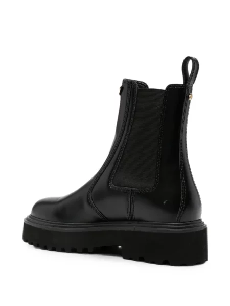 Cizme scurte Maje din piele chunky negru
