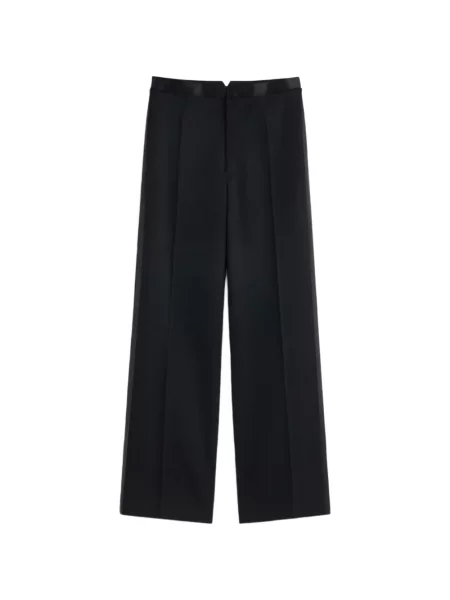 Pantaloni Maison Margiela din satin negru
