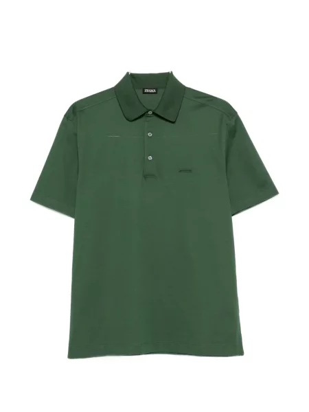 Scurt tricou polo Zegna verde