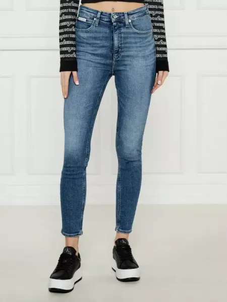 Calvin Klein Jeans Blugi | Skinny fit | high rise albastru