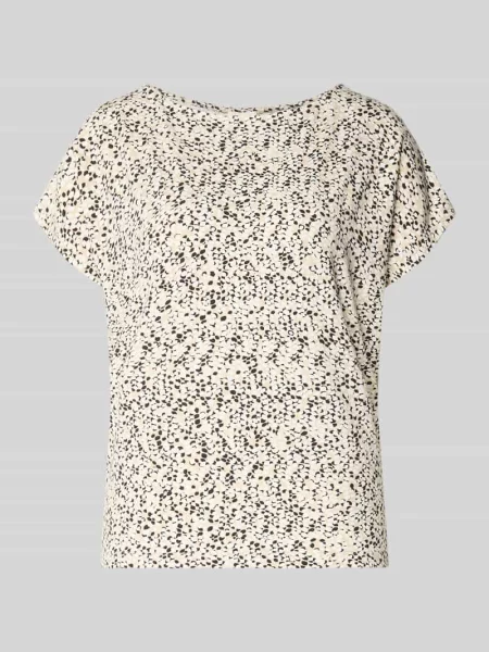Oversized t-shirt z mieszanki S.oliver Red Label beżowa