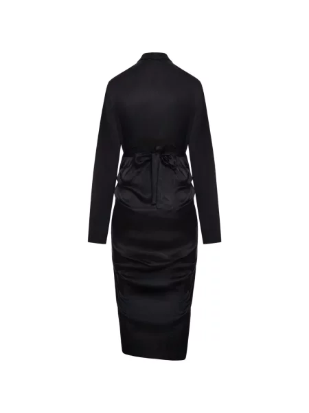 Rochie Rick Owens drapată de costum negru