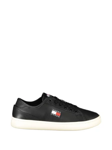 Sneakerși Tommy Hilfiger din piele cu autograf negru