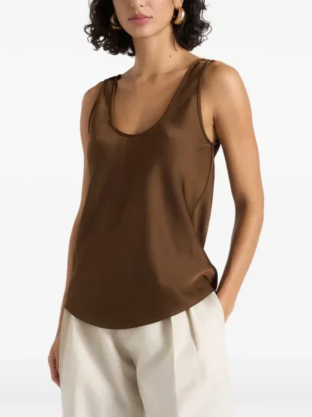 Top Manière De Voir din satin maro