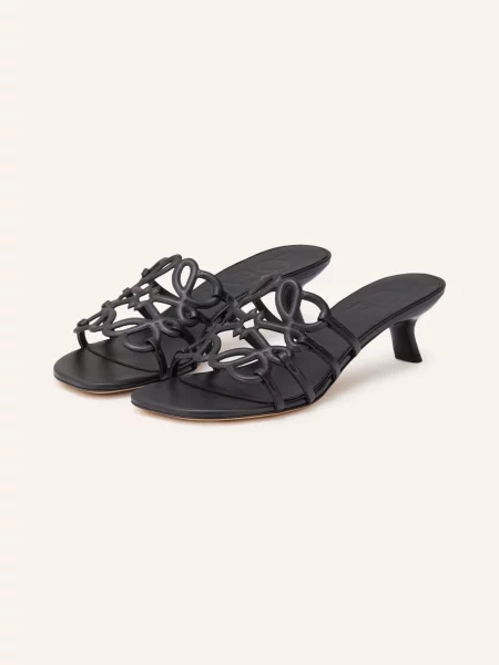 Loewe Klapki Petal Anagram schwarz czarne