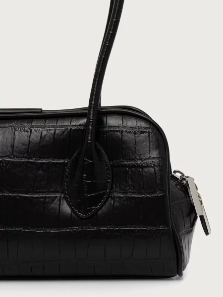 Calvin Klein Táska Emblem Trio Croco Shoulder Bag fekete