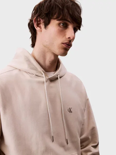 Махровая толстовка Calvin Klein Jeans бежевая