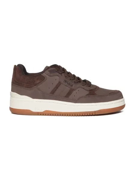Sneakersy Polo Ralph Lauren skórzane brązowe