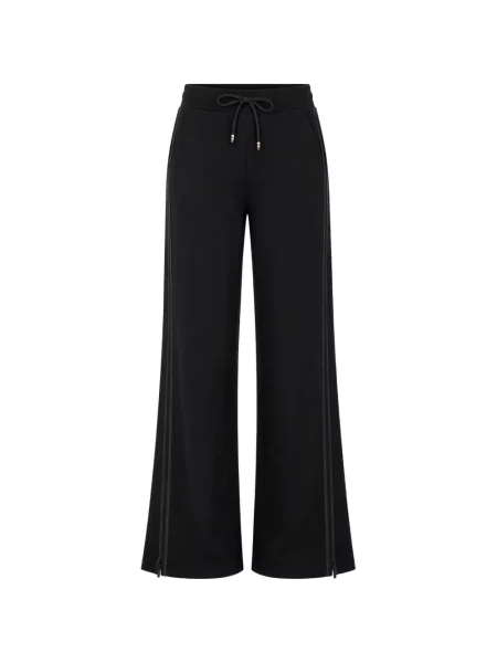 Pantaloni The Upside cu dungi alergare negru